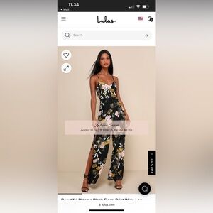 Beautiful Blooms Black Floral Print Wide-Leg Jumpsuit